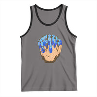 Blue Ice Cream Cone Baseball Glove Drip Tank Top