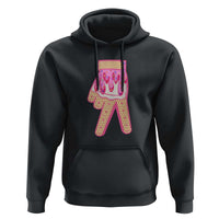 Pink Ice Cream Baseball Glove Sprinkles Drip Hoodie Funny V Sign