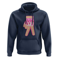 Pink Ice Cream Baseball Glove Sprinkles Drip Hoodie Funny V Sign