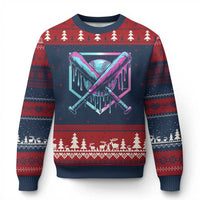 Baseball Drip Ice Cream Dripping Ugly Christmas Sweater - Wonder Print Shop