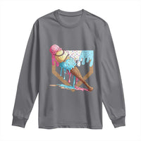 Baseball Home Ice Cream Dripping Long Sleeve Shirt