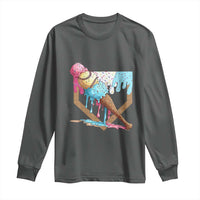 Baseball Home Ice Cream Dripping Long Sleeve Shirt