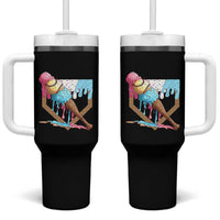 Baseball Home Ice Cream Dripping Tumbler With Handle