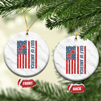 Funny Gulf Of US America Est 2025 Ceramic Ornament USA American Flag - Wonder Print Shop