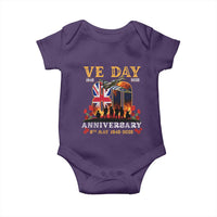 VE Day 80th Anniversary Baby Onesie 2025 Celebration Union Flag WWII Remembrance