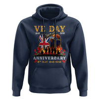 VE Day 80th Anniversary Hoodie 2025 Celebration Union Flag WWII Remembrance