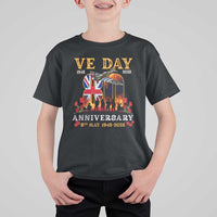 VE Day 80th Anniversary T Shirt For Kid 2025 Celebration Union Flag WWII Remembrance