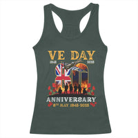 VE Day 80th Anniversary Racerback Tank Top 2025 Celebration Union Flag WWII Remembrance