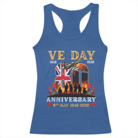 VE Day 80th Anniversary Racerback Tank Top 2025 Celebration Union Flag WWII Remembrance