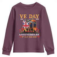 VE Day 80th Anniversary Youth Sweatshirt 2025 Celebration Union Flag WWII Remembrance