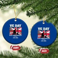 VE Day 80th Anniversary Ceramic Ornament Victory in Europe Union Flag WWII Remembrance - Wonder Print Shop