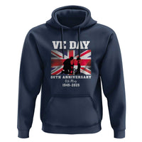 VE Day 80th Anniversary Hoodie Victory in Europe Union Flag WWII Remembrance