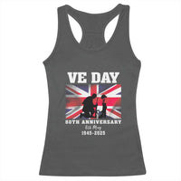 VE Day 80th Anniversary Racerback Tank Top Victory in Europe Union Flag WWII Remembrance