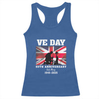 VE Day 80th Anniversary Racerback Tank Top Victory in Europe Union Flag WWII Remembrance