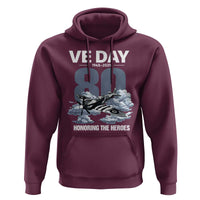 VE Day 80th Anniversary Hoodie 2025 Celebration WWII Remembrance Retro