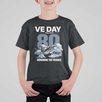 VE Day 80th Anniversary T Shirt For Kid 2025 Celebration WWII Remembrance Retro