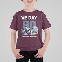VE Day 80th Anniversary T Shirt For Kid 2025 Celebration WWII Remembrance Retro