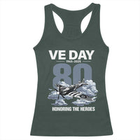 VE Day 80th Anniversary Racerback Tank Top 2025 Celebration WWII Remembrance Retro