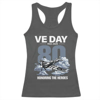 VE Day 80th Anniversary Racerback Tank Top 2025 Celebration WWII Remembrance Retro