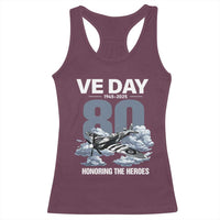 VE Day 80th Anniversary Racerback Tank Top 2025 Celebration WWII Remembrance Retro