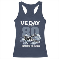 VE Day 80th Anniversary Racerback Tank Top 2025 Celebration WWII Remembrance Retro