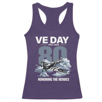 VE Day 80th Anniversary Racerback Tank Top 2025 Celebration WWII Remembrance Retro
