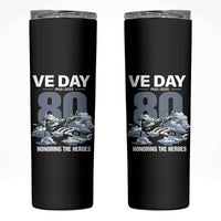 VE Day 80th Anniversary Skinny Tumbler 2025 Celebration WWII Remembrance Retro