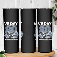 VE Day 80th Anniversary Skinny Tumbler 2025 Celebration WWII Remembrance Retro