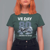 VE Day 80th Anniversary T Shirt For Women 2025 Celebration WWII Remembrance Retro