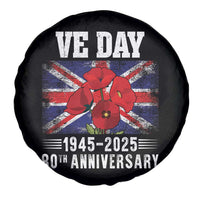 VE Day 80th Anniversary Spare Tire Cover 2025 Celebration Union Flag Poppies WWII Remembrance