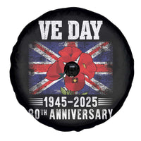 VE Day 80th Anniversary Spare Tire Cover 2025 Celebration Union Flag Poppies WWII Remembrance