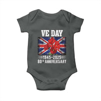 VE Day 80th Anniversary Baby Onesie 2025 Celebration Union Flag Poppies WWII Remembrance