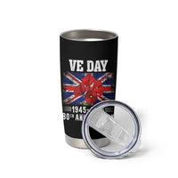 VE Day 80th Anniversary Tumbler Cup 2025 Celebration Union Flag Poppies WWII Remembrance