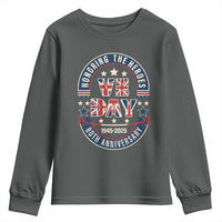 VE Day 80th Anniversary Youth Sweatshirt 2025 Patriotic WWII Remembrance Vintage