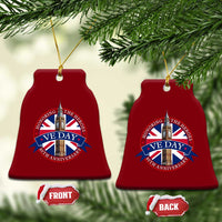 VE Day 80th Anniversary Ceramic Ornament WWII Remembrance 2025 Celebrations London - Wonder Print Shop