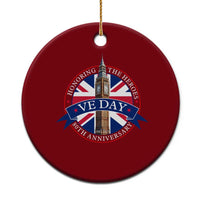 VE Day 80th Anniversary Ceramic Ornament WWII Remembrance 2025 Celebrations London - Wonder Print Shop
