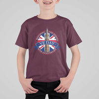 VE Day 80th Anniversary T Shirt For Kid WWII Remembrance 2025 Celebrations London