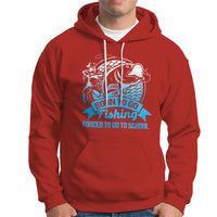 Funny Fishing Hoodie Born To Go Fishing Forced To Go To School Funny Fisherman Fishing Gag Gift for Men Women Angler Fishing Buddy - Wonder Print Shop