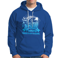 Funny Fishing Hoodie Born To Go Fishing Forced To Go To School Funny Fisherman Fishing Gag Gift for Men Women Angler Fishing Buddy - Wonder Print Shop