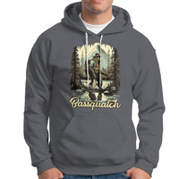 Funny Fishing Hoodie Bigfoot Fishing Outdoor Bigfoot Team Sasquatch Hunting Fishing Gifts For Men Women Fisherman - Wonder Print Shop