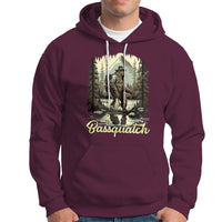 Funny Fishing Hoodie Bigfoot Fishing Outdoor Bigfoot Team Sasquatch Hunting Fishing Gifts For Men Women Fisherman - Wonder Print Shop