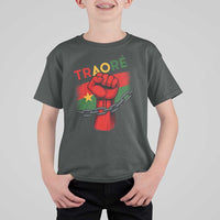 Traoré 2025 Burkina Faso Flag T Shirt For Kid Raised Fist Broken Chains