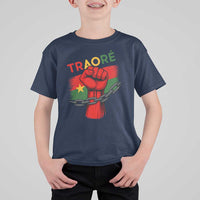 Traoré 2025 Burkina Faso Flag T Shirt For Kid Raised Fist Broken Chains