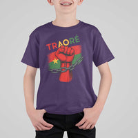 Traoré 2025 Burkina Faso Flag T Shirt For Kid Raised Fist Broken Chains