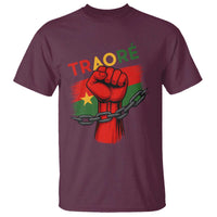 Traoré 2025 Burkina Faso Flag T Shirt Raised Fist Broken Chains
