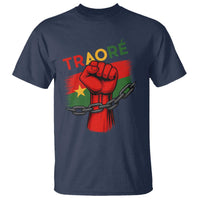 Traoré 2025 Burkina Faso Flag T Shirt Raised Fist Broken Chains