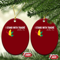 I Stand With Traoré Ceramic Ornament Burkina Faso Peace Dove - Wonder Print Shop