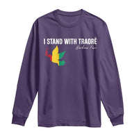 I Stand With Traoré Long Sleeve Shirt Burkina Faso Peace Dove