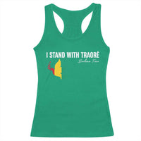 I Stand With Traoré Racerback Tank Top Burkina Faso Peace Dove