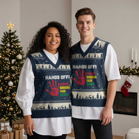 Hands Off Traoré Burkina Faso Africa V-Neck Knit Sweater Vest - Wonder Print Shop